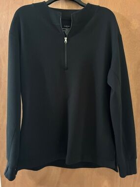 Varley Black Quarter-Zip Pullover Top